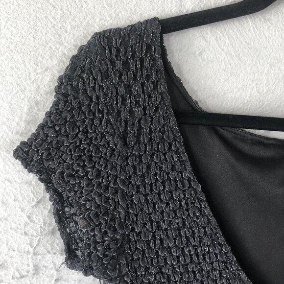 JS Collections Dress Womens 12 Metallic Maxi Evening Formal Gown Retro Shiny - Picture 16 of 16